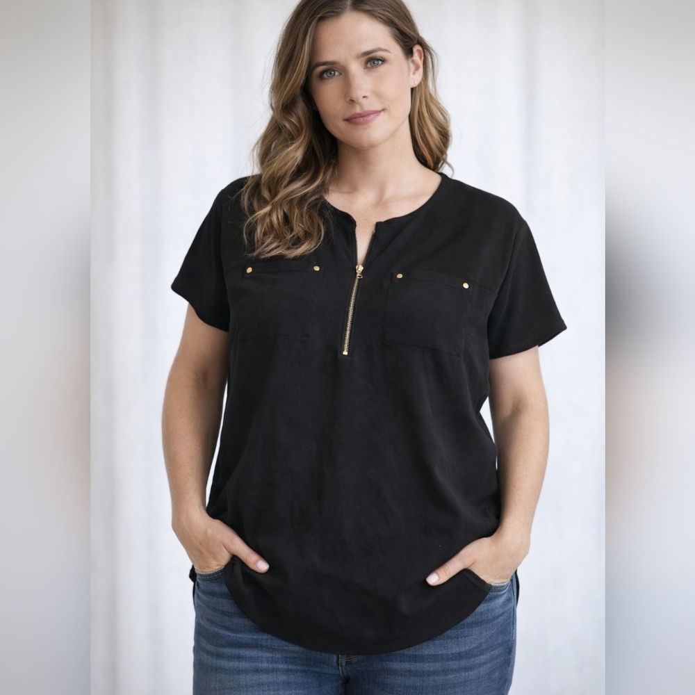 🔥Speed Limit Womens Blouse sz 1X black‎